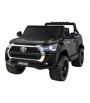 Toyota Hilux a batería para niños, Negro + Tracción 4x4 + Mando a distancia, 4x 12v, 2 PLAZAS   INDA454-RA-HL860.CZ